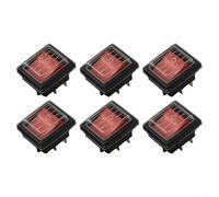 Interrupteur à bascule LED rouge 4 broches avec couvercle de protection pour installations électriques marines, systèmes de navigation bateau et câblage de remorque