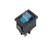 Interrupteur à bascule LED SPST 4 broches ON/OFF G121, 15 x 21 mm, 6 A/250 V, 10 A/125 V, for tableau de bord de voiture, camion, camping-car, VTT, maison, 5 pièces/lot(Blue)