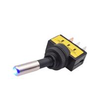 Interrupteur à bascule Lot de 5 ou 10 interrupteurs à bascule lumineux for voiture, 12 mm, 2 positions, 3 broches, ON/OFF, 12 V, 24 V CC, LED rouge, vert, bleu, jaune, blanc(Green LED,5pcs,12V)