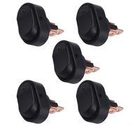 - Interrupteur à bascule lumineux 20D pour voiture et bateau - Lot de 5 interrupteurs à bascule marche/arrêt automatiques avec indicateur LED, boîtier en plastique de 31 x 19,5 mm, B (jaune)