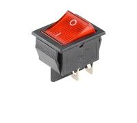Interrupteur à bascule lumineux à 4 broches/6 broches, 2 positions, marche/arrêt, équipement électrique, alimentation 16 A/250 V CA/20 A/125 V CA, 5/20/100 pièces(Red 4PIN,5PCS)