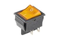 Interrupteur à bascule lumineux à 4 broches/6 broches, 2 positions, marche/arrêt, équipement électrique, alimentation 16 A/250 V CA/20 A/125 V CA, 5/20/100 pièces(Yellow 4PIN,5PCS)