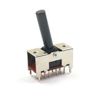Interrupteur à bascule marche-arrêt 12 broches bouton d'alimentation interrupteur 2 vitesses potentiomètre coulissant droit longueur de l'arbre 20MM