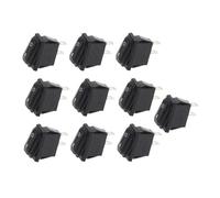 Interrupteur à bascule marche/arrêt 2 broches, 2 positions, 15 A 250 V CA/20 A 125 V CA, 10 pièces, 2D2P-BLACK, sans lumière, KCD3, 34 x 17,5 mm