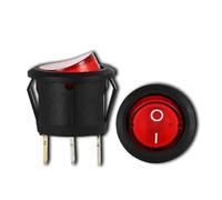 Interrupteur à bascule marche/arrêt 2 positions 3 broches 220 V 220 V rond puissance électronique Spst 230 V interrupteur électrique interrupteur électrique interrupteur(Red Light,1pc)