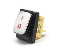 Interrupteur à bascule marche/arrêt 30 A/250 V, robuste, 4 broches, étanche IP67, T85, for voiture, bateau, marine, avec LED, 12 V, 220 V, 30 x 22, 5 pièces(Stainless steel Red,24V)
