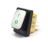 Interrupteur à bascule marche/arrêt 30 A/250 V, robuste, 4 broches, étanche IP67, T85, for voiture, bateau, marine, avec LED, 12 V, 220 V, 30 x 22, 5 pièces(Stainless Green,24V)