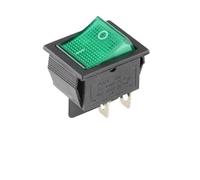 Interrupteur à bascule marche/arrêt avec LED 4 broches 16 A 250 V 220 V 6 broches 4 broches for lampe à 2 positions 10 A(Green 4PIN,5PCS)