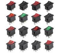 Interrupteur à bascule marche/arrêt KCD1 2/3/4 broches 15 x 21 mm, 6 A, 250 V CA, 10 A, 125 V CA, 10/100 pièces(Black 2Pin,100 PCS)