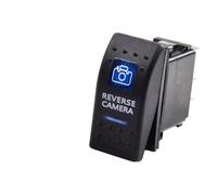 Interrupteur à bascule marche/arrêt pour caméra de recul LED bleue, SPST 12 V 20 A pour voiture, bateau, camion, camping-car, bus, compatible avec barre lumineuse LED, feux de travail, feux de