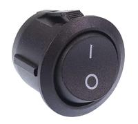 Interrupteur à bascule Marche/arrêt SPST 20 mm rond noir