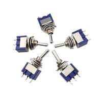 Interrupteur à bascule miniature unipolaire à deux directions ON-OFF-ON ON-ON 120VAC 6A 1/4 pouce montage MTS-102 103 202 10 pièces/5 pièces(MTS-102,5Pcs)