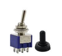Interrupteur à bascule miniature unipolaire bidirectionnel SPDT ON-OFF-ON ON-ON 120 V CA 6 A 1/4 po montage MTS-102 103 202 5/10 pièces(203 With Cap,5pcs)