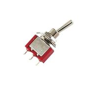 Interrupteur à bascule MTS-102 ON/ON unipolaire 3 broches SPDT 2 positions 6 A 125 V CA Type de verrouillage SP2T Couleur rouge 10 pièces