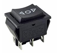 Interrupteur à bascule ON/OFF/ON Momentané 16 A, 6 broches 250 V~ (6 V 9 V 12 V 24 V 125 V CA/DC) noir également en remplacement de la tondeuse à gazon