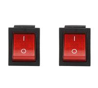 Interrupteur à Bascule Ouverte ,Résistance Thermique 120 250V Rocker Switch Socket en plastique (Rouge) , interrupteur de commande