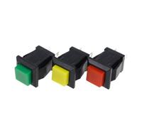 Interrupteur à bascule, Pack de 6 interrupteurs poussoirs carrés marche-arrêt, verrouillage momentané 2A 250V 4A 125V AC DS-429(Green,Momentary)