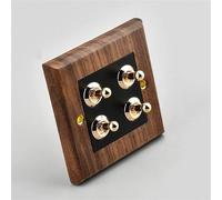 Interrupteur à bascule, panneau d'interrupteurs en bois massif, 1 4 interrupteurs, 2 voies, applique murale, style chinois antique, type 86(4 gang)