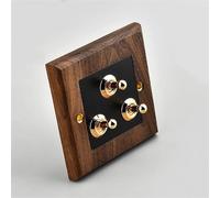 Interrupteur à bascule, panneau d'interrupteurs en bois massif, 1 4 interrupteurs, 2 voies, applique murale, style chinois antique, type 86(3 gang)