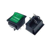 Interrupteur à bascule pour bateau, alimentation é 1 interrupteur à bascule à loquet, interrupteur d'alimentation E/S 4/6 broches avec voyant 16 A 250 V CA 20 A 125 V CA(Orange)