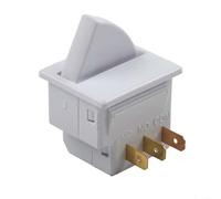 Interrupteur à bascule pour porte de réfrigérateur 5 A 250 V CA pour réfrigérateurs et congélateurs Plastique robuste -55 °C à 85 °C Durable jusqu'à 50 000 cycles Blanc 30 x 25 mm 2/3 broches (3