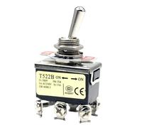 Interrupteur à bascule robuste à 2 positions DPDT 6 broches 15 A 250 V 20 A 125 V AC ON ON 1 pièce