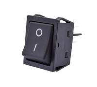 Interrupteur à bascule robuste KCD4-201 30x22 30A 250 V CA, bipolaire unidirectionnel (DPST), marche/arrêt, autobloquant, 12 V/220 V, indicateur LED rouge, vert et bleu(Black No Light,220V,30A 250VAC)