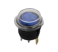 Interrupteur à bascule rond 12 V for voiture, lumière LED verte, interrupteur à bascule SPST ON/OFF, meilleures ventes, commandes électriques, capuchon étanche(Blue Waterproof,5pcs,220V)