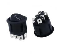 Interrupteur à bascule rond 6 broches ON-OFF-ON, 3 positions, 10 A 125 V, 20 mm, 1/5 pièces, KCD1(1pcs)