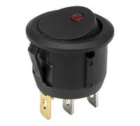 Interrupteur à bascule rond à 3 broches avec lumière, diamètre perforé 20 mm, 220 V, 12 V, KCD1-102N2-5, 100 pièces/lot(Rosso,220V yellow ray)