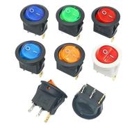 Interrupteur à bascule rond à 3 broches KCD2 20 mm 6 A 250 V/10 A 125 V AC for éclairage de voiture(KCD2-101N-2dark blue)