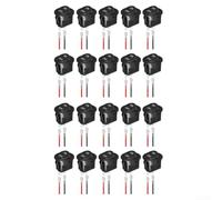Interrupteur à bascule rond adaptable pour applications 12 V DC, design SPST fiable à 2 broches pour de multiples utilisations (A-20 pièces)
