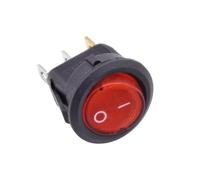Interrupteur à bascule rond de 20 mm, ON/OFF, KCD1-101, demi-rond, unipolaire, 12 V, 220 V, rouge, vert, bleu, jaune, noir, 15 pièces(Half Round Switch,BLUE_220V)