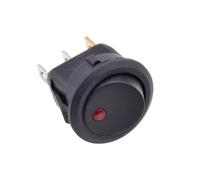Interrupteur à bascule rond de 20 mm, ON/OFF, KCD1-101, demi-rond, unipolaire, 12 V, 220 V, rouge, vert, bleu, jaune, noir, 15 pièces(Half Round Dot Light,BLUE_12V)