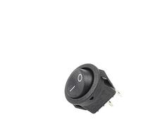 Interrupteur à bascule rond for bateau KCD1-105, diamètre 16,5 mm, 3 A/250 V AC, 5/10 pièces, interrupteur marche/arrêt, noir, 2 broches, bouton-poussoir(Red Black,10 PCS)