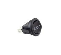 Interrupteur à bascule rond KCD1, 2 broches, 3 broches, 20mm, marche-arrêt, marche-arrêt, SPST, 10A/250V, bouton-poussoir, autobloquant/verrouillage, 10 pièces(Black-2D2Pin)