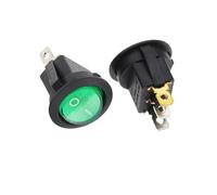 Interrupteur à bascule rond ON/OFF avec LED, rétroéclairage LED, for tableau de bord de voiture, bateau ou fourgonnette, 12 V/24 V / 6 A, 250 V / 10 A, 125 V, 2/3/4 broches, pas de 20 mm.(PURPLE)