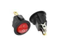 Interrupteur à bascule rond ON/OFF avec LED, rétroéclairage LED, for tableau de bord de voiture, bateau ou fourgonnette, 12 V/24 V / 6 A, 250 V / 10 A, 125 V, 2/3/4 broches, pas de 20 mm.(Pink)