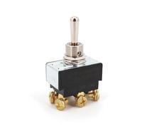 Interrupteur à bascule SCI R13-28KBT levier métallique, 6 broches, momentané, MOM-OFF-MOM, 3 positions, DPDT, for voiture, 20 A/12 V CC Industrial Switches