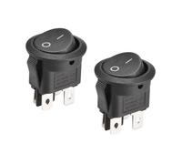 Interrupteur à bascule SOURCING MAP Bateau Interrupteur Bascule Rond 4Broche ON/OFF AC 250V/6A 125V/10A 2Pcs