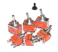 Interrupteur à bascule SPST DPDT 2 ou 3 positions, verrouillage marche/arrêt, marche/arrêt, marche/arrêt, E-TEN1021 1122 1221 1321, 250 V, 15 A(Waterproof Cap)