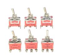 Interrupteur à bascule SPST DPDT 250V 15A 2/3 positions de verrouillage-On/Off On/On On/Off/On avec capuchon E-TEN 1322 1021 5 pièces(1321S ON ON)