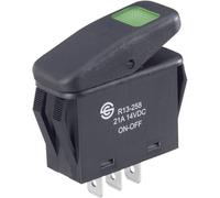 Interrupteur à bascule TRU COMPONENTS TC-R13-258B B/G 1587862 14 V/DC 21 A 1 x Off/On IP66 à accrochage 1 pc(s)