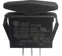 Interrupteur à bascule TRU COMPONENTS TC-R13-258I 1587863 14 V/AC 21 A 1 x (On)/Off/(On) IP66 momentané/0/momentané 1 pc(s)