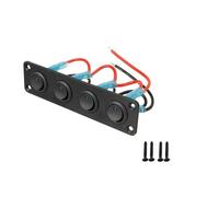 Interrupteur à bascule universel 12 V, 1 à 4 positions, USB, for voiture, bateau, camping-car, camion, LED bleue, accessoires de style, interrupteur à bascule marin(Green)