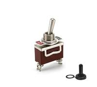 Interrupteur à bascule universel à bascule for bateau, 2 broches, SPST ON/OFF, interrupteurs à bascule en douceur avec botte étanche(Red)