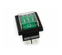 Interrupteur à bascule vert avec couvercle étanche, 4 broches DPST ON/OFF, 16 A 250 V AC, pour appareils commerciaux et équipements industriels