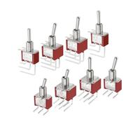 Interrupteur à bascule vertical coudé 2/3/10 A 125/250 V AV 3/6 broches 2/3 positions SPDT for montage sur circuit imprimé(11mm MTS-103C3,2PCS)
