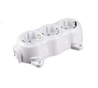 Interrupteur à bascule vintage en saillie - Rond - Rétro - Interrupteur série (3 positions, blanc)