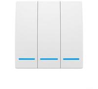 Interrupteur à bascule Wi-Fi intelligent compatible avec Alexa et Google Assistant, télécommande sans fil avec minuterie de planification, panneau mural à activation vocale pour domotique, blanc